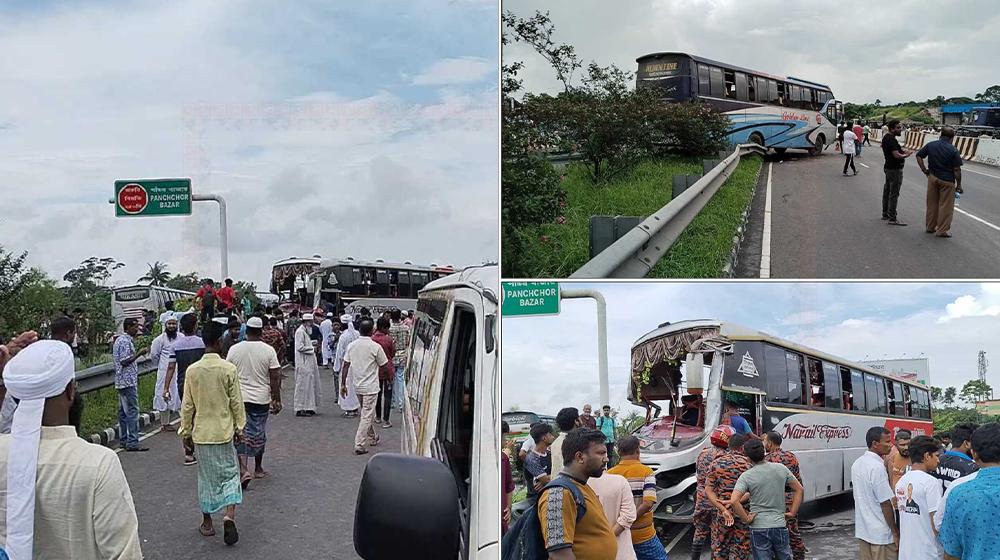ঢাকা-ভাঙ্গা এক্সপ্রেসওয়েতে ভয়াবহ বাস দুর্ঘটনা, আহত কমপক্ষে ২৫ জন