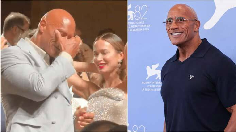 ভেনিসে আবেগে কেঁদে ফেললেন ‘দ্য রক’, অস্কারের পথে?