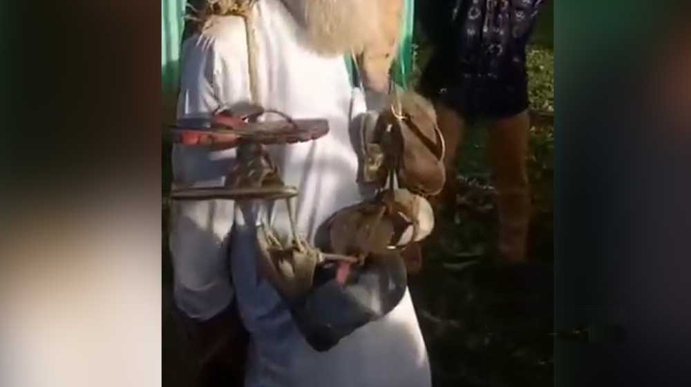 মুক্তিযোদ্ধাকে গাছে বেঁধে জুতার মালা পরিয়ে পুলিশে সোপর্দ