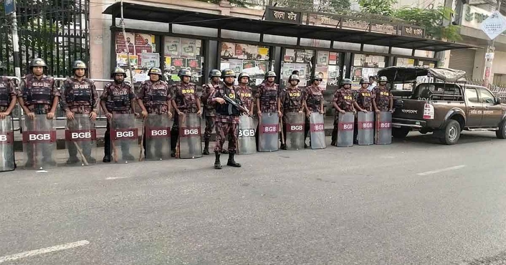 ঢাকা ও আশপাশের জেলায় ১২ প্লাটুন বিজিবি মোতায়েন