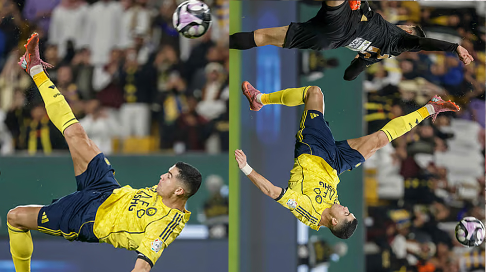 ৪০ পেরিয়ে রোনালদোর অবিশ্বাস্য বাইসাইকেল কিক গোল