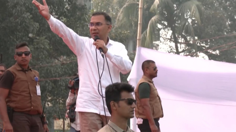 ঠাকুরগাঁওয়ে জনসভায় তারেক রহমান