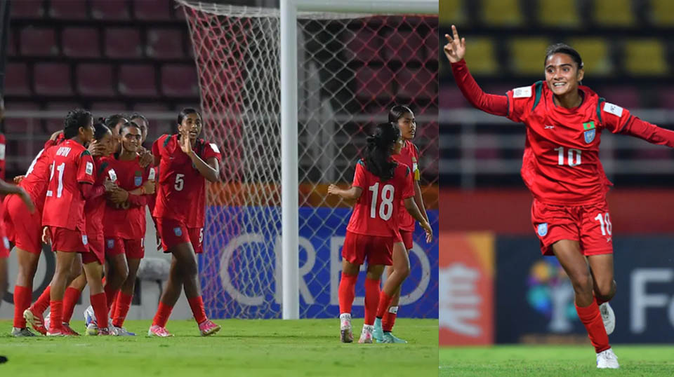 শেষ মুহূর্তের ধস, সাগরিকার জোড়া গোলের লিডের পরও হারল বাংলাদেশ