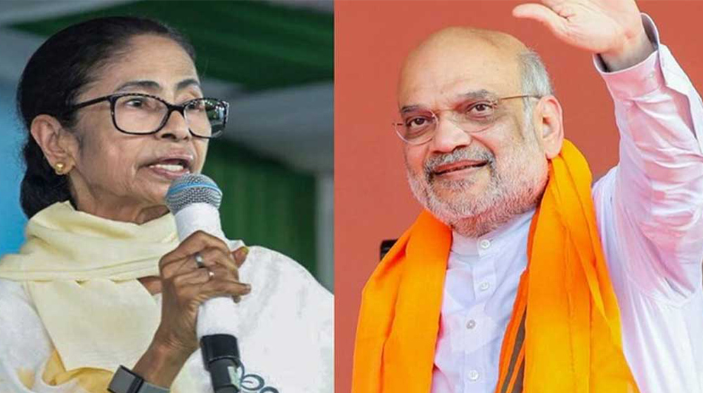 মমতার চ্যালেঞ্জ হেসে উড়িয়ে দিলেন অমিত শাহ