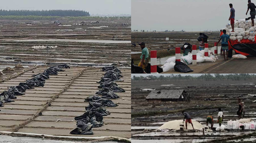 কালবৈশাখীতে লবণের মাঠ তছনছ, বিপাকে ৫০ হাজার চাষি